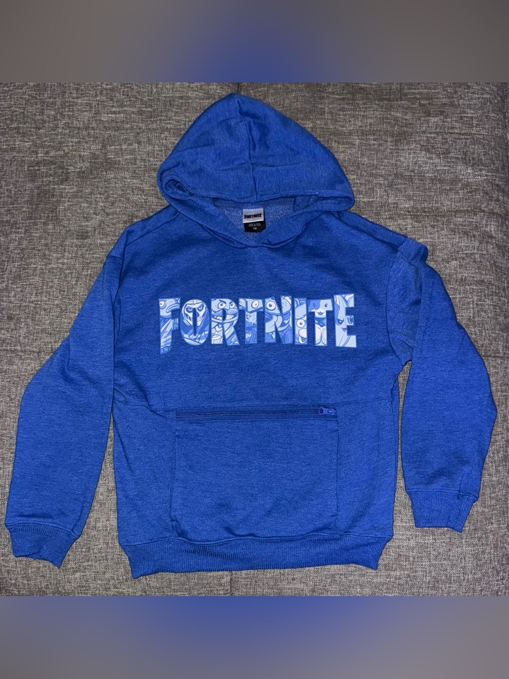 Fortnite Blue Pullover Hoodie